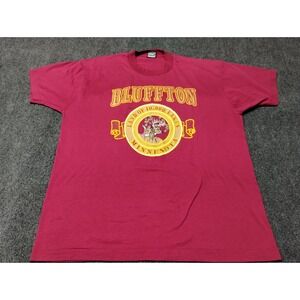 Vintage Fruit Of The Loom Best Adult‎ XL Maroon Bluffton Minnesota Single Stitch